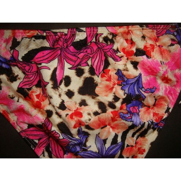 Victoria's Secret 36D BIKINI+M/L COVER UP/dress Floral Orchid Animal Print Zebra - Picture 7 of 9